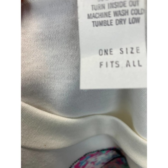 80s 2 piece Pastel Floral Skirt Statement Piece Appliqué New Wave Barbiecore B1 - Picture 10 of 10